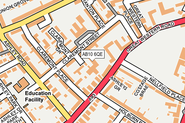 AB10 6QE map - OS OpenMap – Local (Ordnance Survey) AB10 6QE map - OS OpenMap – Local (Ordnance Survey)