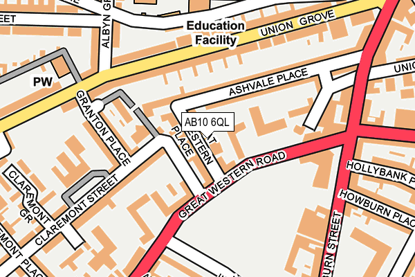 AB10 6QL map - OS OpenMap – Local (Ordnance Survey) AB10 6QL map - OS OpenMap – Local (Ordnance Survey)