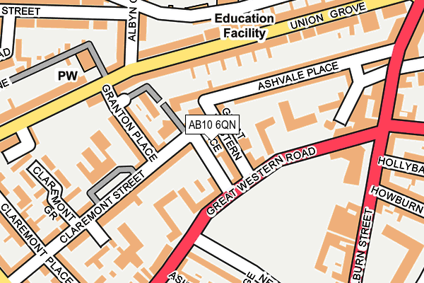 AB10 6QN map - OS OpenMap – Local (Ordnance Survey) AB10 6QN map - OS OpenMap – Local (Ordnance Survey)