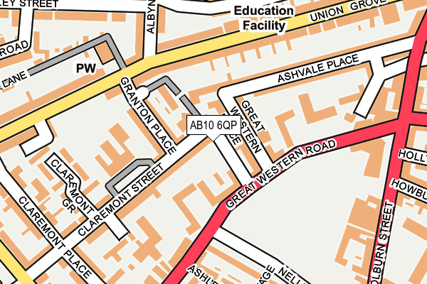 AB10 6QP map - OS OpenMap – Local (Ordnance Survey) AB10 6QP map - OS OpenMap – Local (Ordnance Survey)