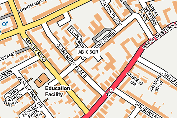 AB10 6QR map - OS OpenMap – Local (Ordnance Survey) AB10 6QR map - OS OpenMap – Local (Ordnance Survey)