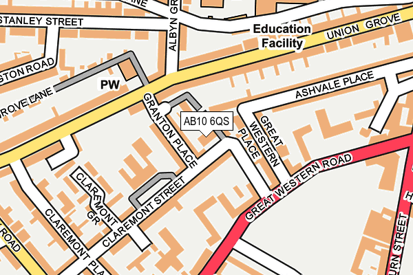 AB10 6QS map - OS OpenMap – Local (Ordnance Survey) AB10 6QS map - OS OpenMap – Local (Ordnance Survey)