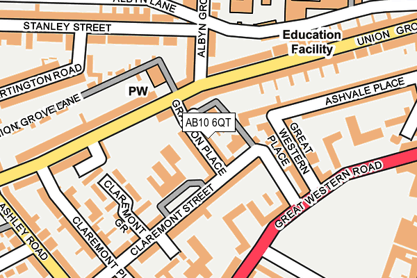 AB10 6QT map - OS OpenMap – Local (Ordnance Survey) AB10 6QT map - OS OpenMap – Local (Ordnance Survey)