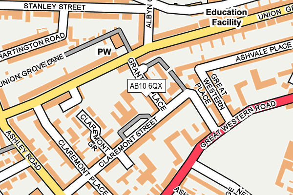 AB10 6QX map - OS OpenMap – Local (Ordnance Survey) AB10 6QX map - OS OpenMap – Local (Ordnance Survey)