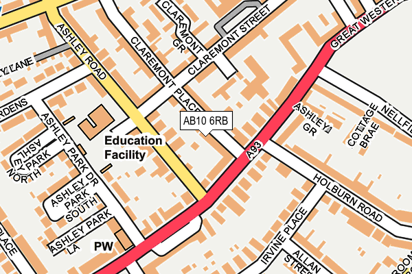 AB10 6RB map - OS OpenMap – Local (Ordnance Survey) AB10 6RB map - OS OpenMap – Local (Ordnance Survey)