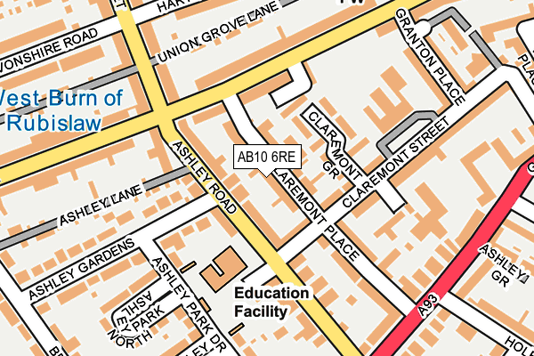 AB10 6RE map - OS OpenMap – Local (Ordnance Survey) AB10 6RE map - OS OpenMap – Local (Ordnance Survey)