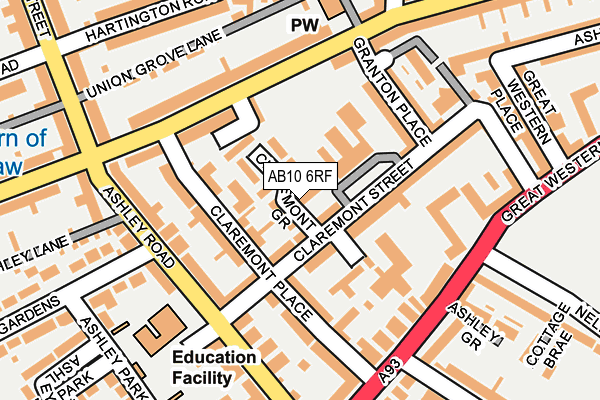 AB10 6RF map - OS OpenMap – Local (Ordnance Survey) AB10 6RF map - OS OpenMap – Local (Ordnance Survey)