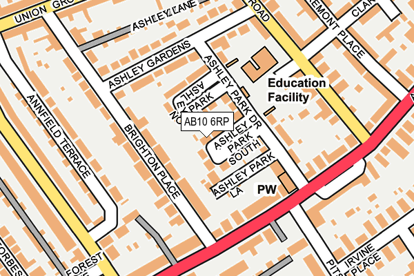 AB10 6RP map - OS OpenMap – Local (Ordnance Survey) AB10 6RP map - OS OpenMap – Local (Ordnance Survey)