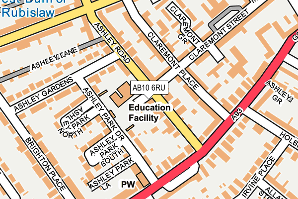 AB10 6RU map - OS OpenMap – Local (Ordnance Survey) AB10 6RU map - OS OpenMap – Local (Ordnance Survey)