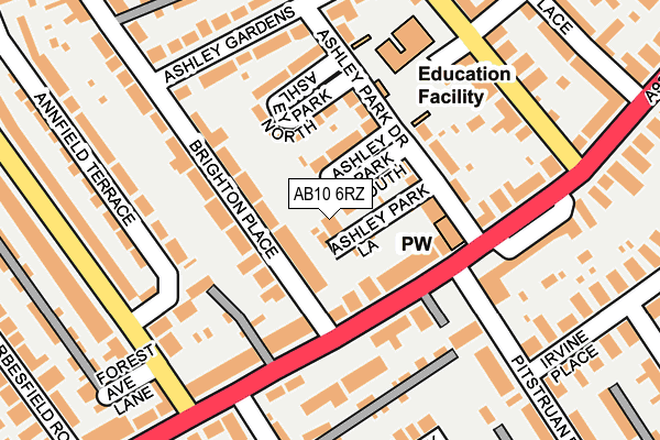 AB10 6RZ map - OS OpenMap – Local (Ordnance Survey) AB10 6RZ map - OS OpenMap – Local (Ordnance Survey)