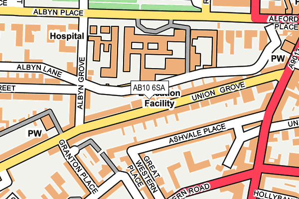 AB10 6SA map - OS OpenMap – Local (Ordnance Survey) AB10 6SA map - OS OpenMap – Local (Ordnance Survey)