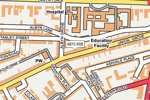 AB10 6SB map - OS OpenMap – Local (Ordnance Survey) AB10 6SB map - OS OpenMap – Local (Ordnance Survey)