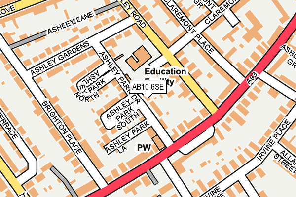 AB10 6SE map - OS OpenMap – Local (Ordnance Survey) AB10 6SE map - OS OpenMap – Local (Ordnance Survey)