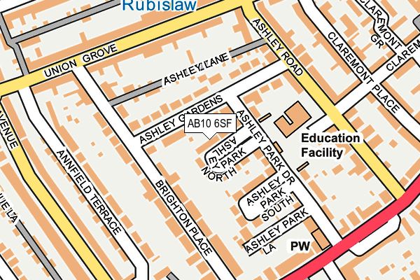 AB10 6SF map - OS OpenMap – Local (Ordnance Survey) AB10 6SF map - OS OpenMap – Local (Ordnance Survey)
