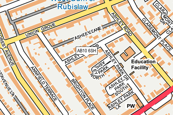 AB10 6SH map - OS OpenMap – Local (Ordnance Survey) AB10 6SH map - OS OpenMap – Local (Ordnance Survey)