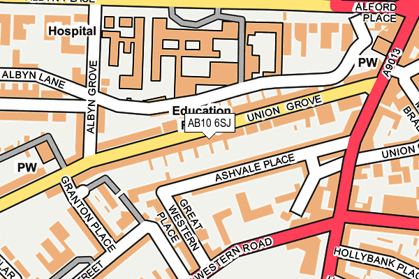 AB10 6SJ map - OS OpenMap – Local (Ordnance Survey) AB10 6SJ map - OS OpenMap – Local (Ordnance Survey)
