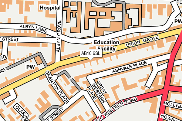 AB10 6SL map - OS OpenMap – Local (Ordnance Survey) AB10 6SL map - OS OpenMap – Local (Ordnance Survey)