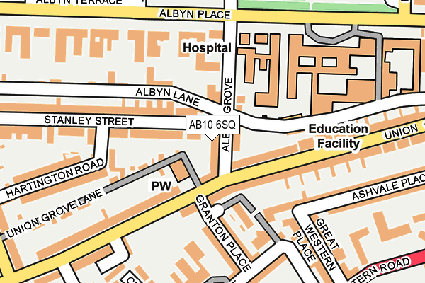 AB10 6SQ map - OS OpenMap – Local (Ordnance Survey) AB10 6SQ map - OS OpenMap – Local (Ordnance Survey)