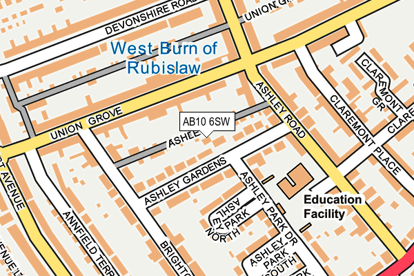 AB10 6SW map - OS OpenMap – Local (Ordnance Survey) AB10 6SW map - OS OpenMap – Local (Ordnance Survey)