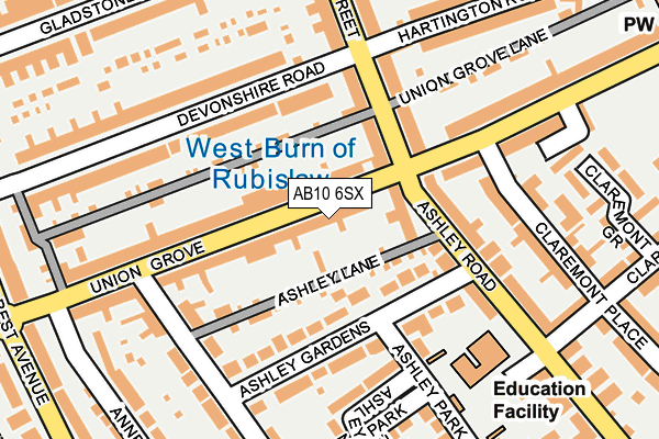 AB10 6SX map - OS OpenMap – Local (Ordnance Survey) AB10 6SX map - OS OpenMap – Local (Ordnance Survey)