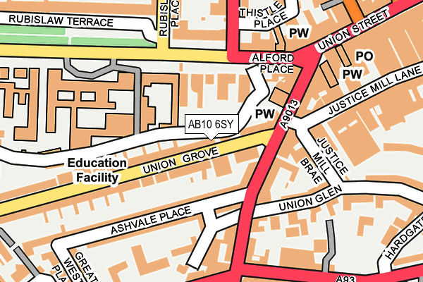 AB10 6SY map - OS OpenMap – Local (Ordnance Survey) AB10 6SY map - OS OpenMap – Local (Ordnance Survey)