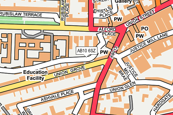AB10 6SZ map - OS OpenMap – Local (Ordnance Survey) AB10 6SZ map - OS OpenMap – Local (Ordnance Survey)