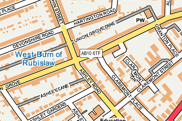 AB10 6TF map - OS OpenMap – Local (Ordnance Survey) AB10 6TF map - OS OpenMap – Local (Ordnance Survey)