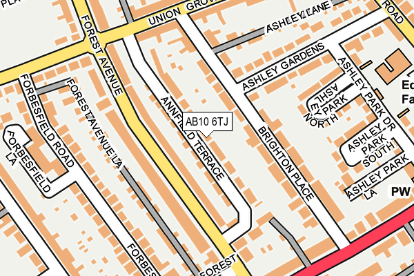 AB10 6TJ map - OS OpenMap – Local (Ordnance Survey) AB10 6TJ map - OS OpenMap – Local (Ordnance Survey)