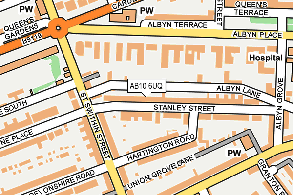 AB10 6UQ map - OS OpenMap – Local (Ordnance Survey) AB10 6UQ map - OS OpenMap – Local (Ordnance Survey)