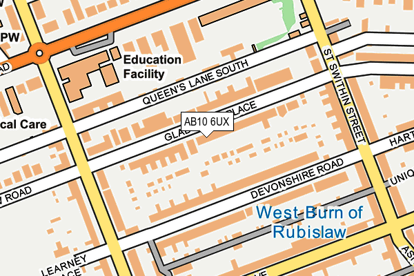 AB10 6UX map - OS OpenMap – Local (Ordnance Survey) AB10 6UX map - OS OpenMap – Local (Ordnance Survey)