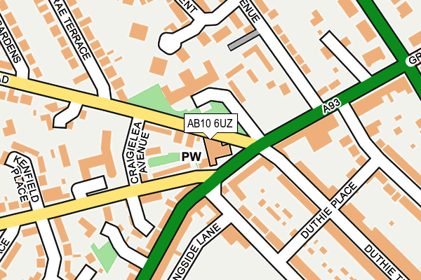 AB10 6UZ map - OS OpenMap – Local (Ordnance Survey) AB10 6UZ map - OS OpenMap – Local (Ordnance Survey)