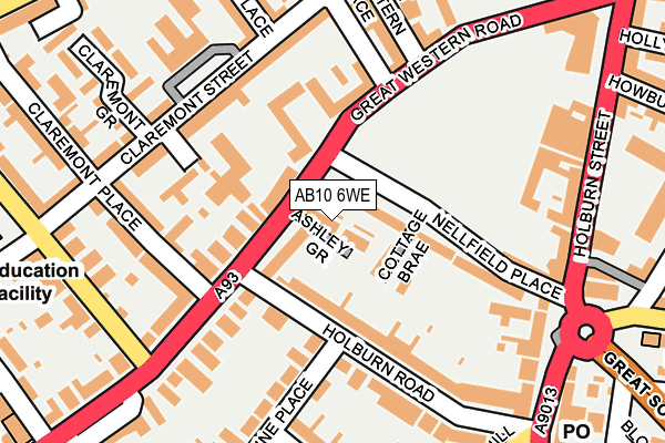 AB10 6WE map - OS OpenMap – Local (Ordnance Survey) AB10 6WE map - OS OpenMap – Local (Ordnance Survey)