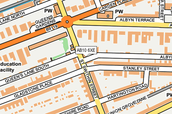 AB10 6XE map - OS OpenMap – Local (Ordnance Survey) AB10 6XE map - OS OpenMap – Local (Ordnance Survey)
