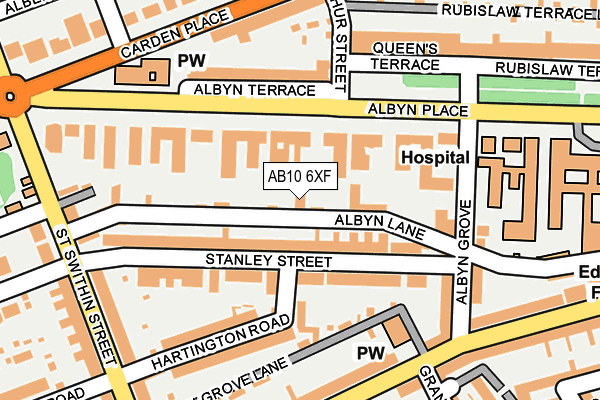 AB10 6XF map - OS OpenMap – Local (Ordnance Survey) AB10 6XF map - OS OpenMap – Local (Ordnance Survey)
