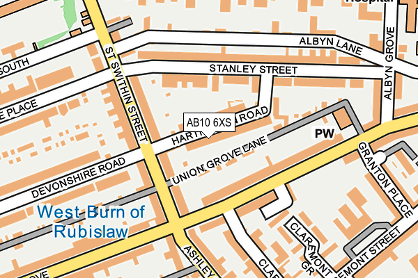 AB10 6XS map - OS OpenMap – Local (Ordnance Survey) AB10 6XS map - OS OpenMap – Local (Ordnance Survey)