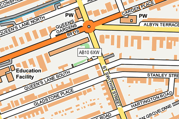 AB10 6XW map - OS OpenMap – Local (Ordnance Survey) AB10 6XW map - OS OpenMap – Local (Ordnance Survey)