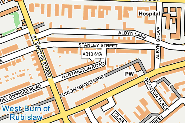 AB10 6YA map - OS OpenMap – Local (Ordnance Survey) AB10 6YA map - OS OpenMap – Local (Ordnance Survey)