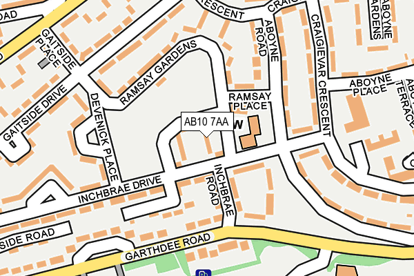 AB10 7AA map - OS OpenMap – Local (Ordnance Survey) AB10 7AA map - OS OpenMap – Local (Ordnance Survey)