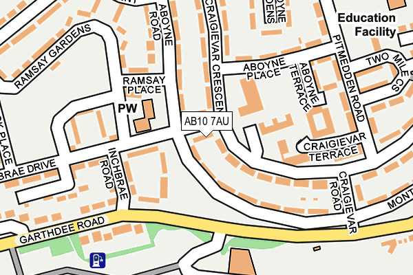 AB10 7AU map - OS OpenMap – Local (Ordnance Survey) AB10 7AU map - OS OpenMap – Local (Ordnance Survey)