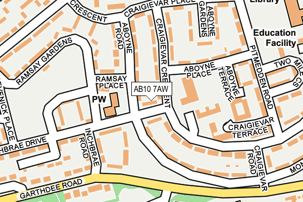 AB10 7AW map - OS OpenMap – Local (Ordnance Survey) AB10 7AW map - OS OpenMap – Local (Ordnance Survey)