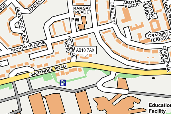 AB10 7AX map - OS OpenMap – Local (Ordnance Survey) AB10 7AX map - OS OpenMap – Local (Ordnance Survey)
