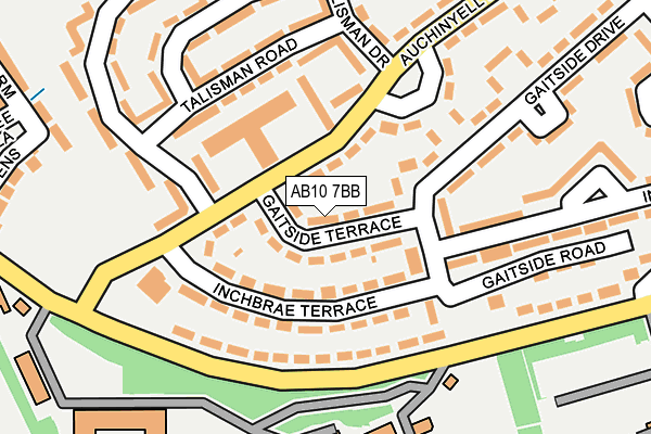 AB10 7BB map - OS OpenMap – Local (Ordnance Survey)