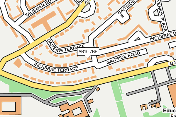 AB10 7BF map - OS OpenMap – Local (Ordnance Survey) AB10 7BF map - OS OpenMap – Local (Ordnance Survey)