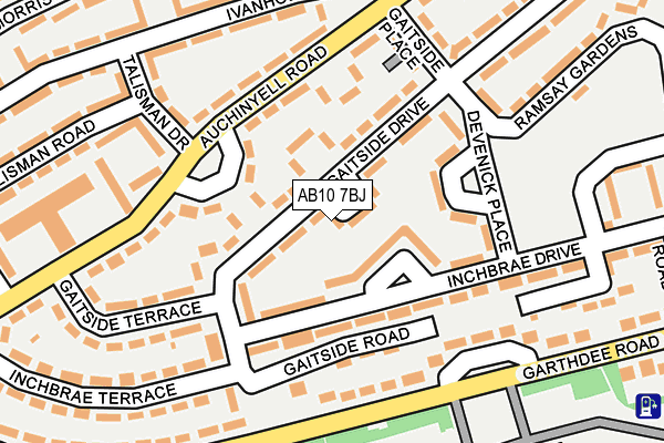 AB10 7BJ map - OS OpenMap – Local (Ordnance Survey) AB10 7BJ map - OS OpenMap – Local (Ordnance Survey)