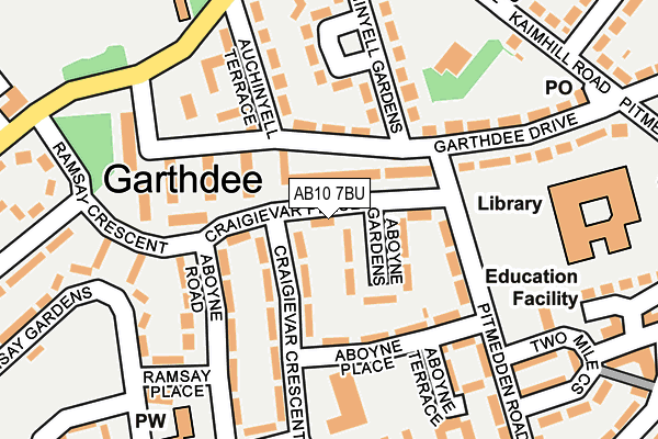 AB10 7BU map - OS OpenMap – Local (Ordnance Survey) AB10 7BU map - OS OpenMap – Local (Ordnance Survey)