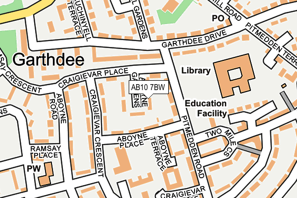 AB10 7BW map - OS OpenMap – Local (Ordnance Survey) AB10 7BW map - OS OpenMap – Local (Ordnance Survey)