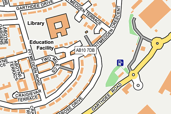 AB10 7DB map - OS OpenMap – Local (Ordnance Survey) AB10 7DB map - OS OpenMap – Local (Ordnance Survey)