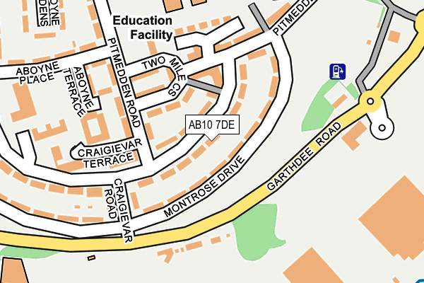 AB10 7DE map - OS OpenMap – Local (Ordnance Survey) AB10 7DE map - OS OpenMap – Local (Ordnance Survey)