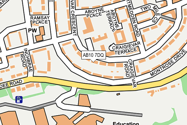 AB10 7DQ map - OS OpenMap – Local (Ordnance Survey) AB10 7DQ map - OS OpenMap – Local (Ordnance Survey)