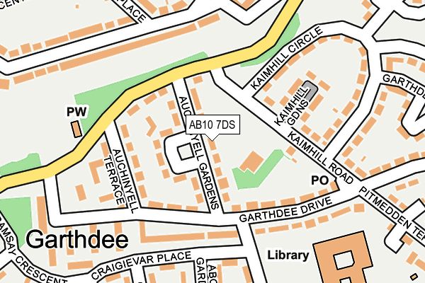 AB10 7DS map - OS OpenMap – Local (Ordnance Survey) AB10 7DS map - OS OpenMap – Local (Ordnance Survey)